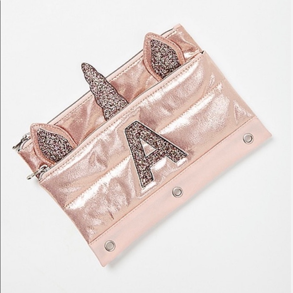 Justice rose gold pencil case